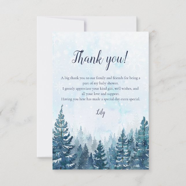 Skogshusare för Gräs-skogen för vinter-vinter Tack Kort (Framsida)