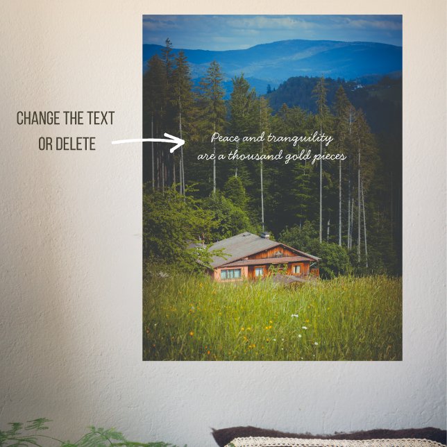 Skogshytten under bergen poster (Skapare uppladdad)
