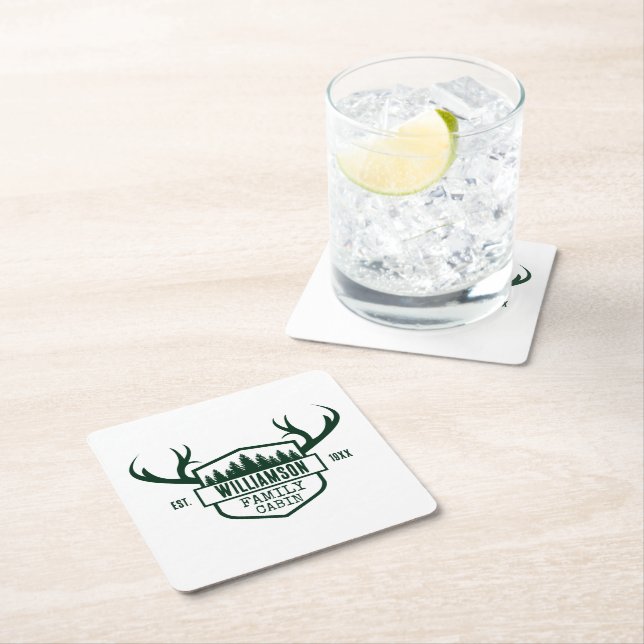 Skogshyttja för anpassningsbar underlägg papper kvadrat (Insitu)