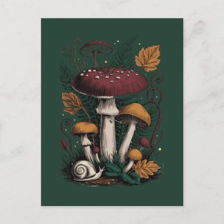 Skogsillustration Vykort