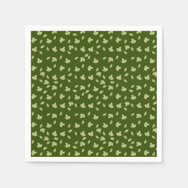 Skogsimpla babystövlar i Löv Mönster Pappersservett