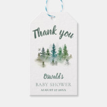 Skogsinspirerad baby shower i akvarell