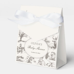 Skogsinspirerad babyshower presentaskar