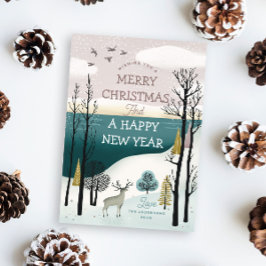 Skogsjul och nyår | Winter Forest Julkort