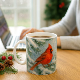 Skogsjulskortfågelmugg Kaffemugg