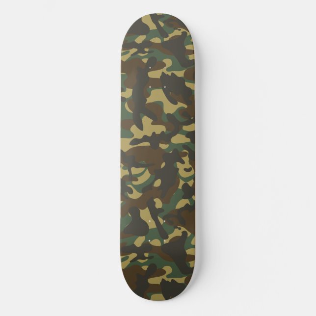 Skogskamouflage  mini skateboard bräda 18,5 cm (Framsida)