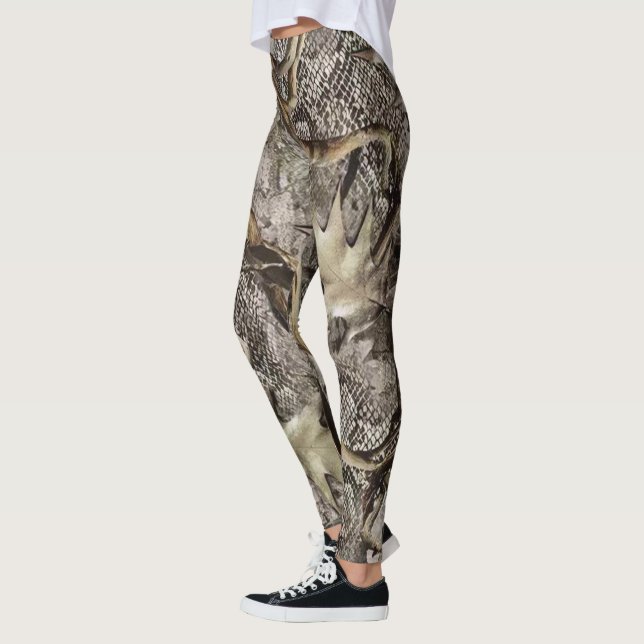 Skogskamouflage Mönster Leggings (Vänster)