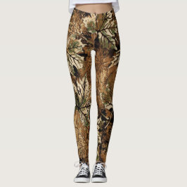 Skogskamouflage mönster leggings