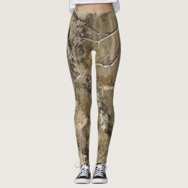 Skogskamouflage Mönster Leggings