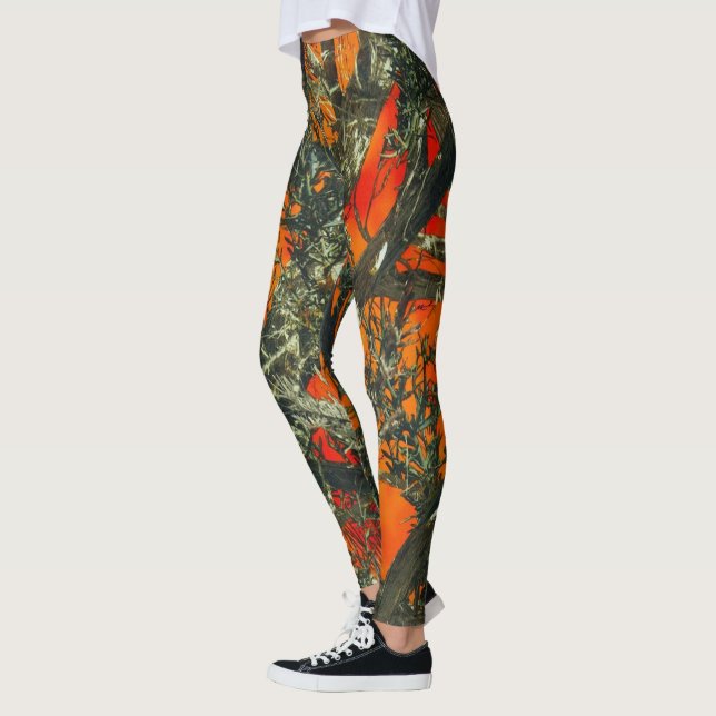 Skogskamouflage Mönster Leggings (Vänster)