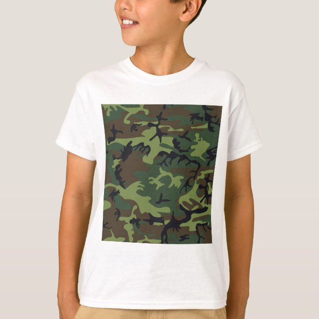 Skogskamouflage T Shirt (Framsida)