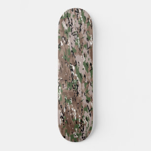 Skogskamouflage Tan Grön Mini Skateboard Bräda 18,5 Cm