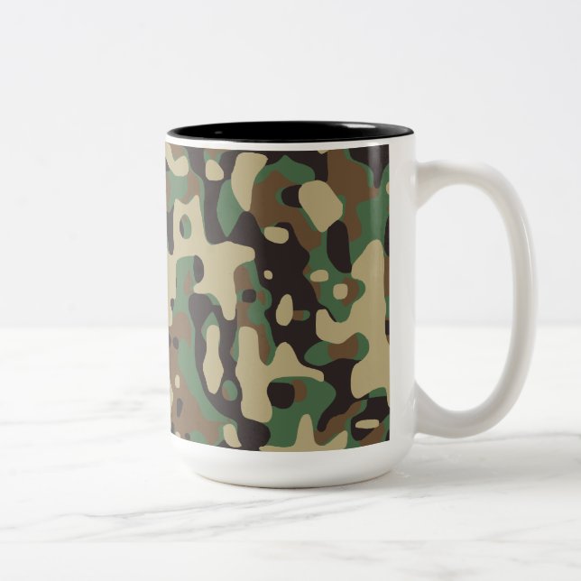 Skogskamouflage Två-Tonad Mugg (Höger)