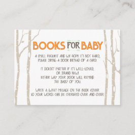 Skogskamper Bokar för Baby-inbjudningsinfogningar Tilläggskort