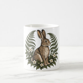 Skogskanin med ormbunkar och vilda blommor kaffemugg