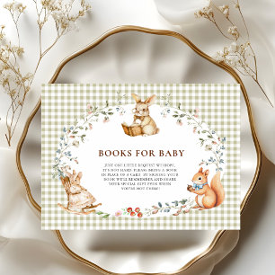 Skogskaninböcker för baby shower tilläggskort