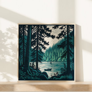 Skogskaraktär i Skogen, norra landskapet Poster