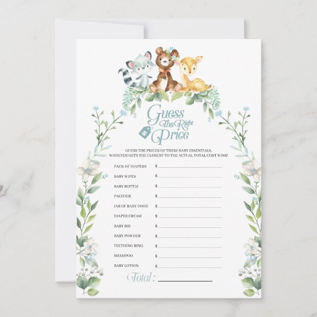 Skogskidåkning Prisare spel Inbjudningar (Framsida)