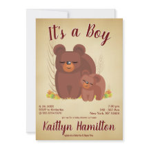 Skogskläder Bear Unge Boy Mor Baby Shower