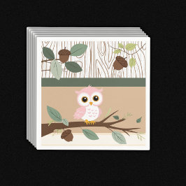 Skogskö för barn i Rosa Uggla Woodland Forest Show Pappersservett