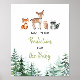 Skogskog Oj Shower Prelogy för Baby Poster