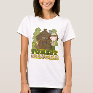 Skogskogsvaktare - brunettflicka t shirt