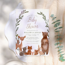 Skogskomplex och trädskog Greenery Baby Shower