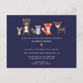 Skogskutning av babydjur Skogskläder Vykort