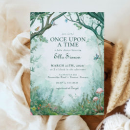 Skogskuvorna för skogshuggning i Fairytale Inbjudningar