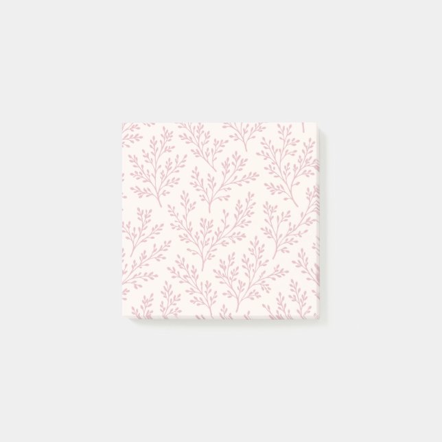 Skogskvistar Dämpad Ros - Neutral Post-it Block (Framsida)