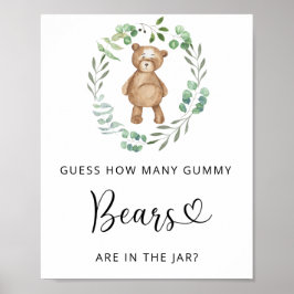 Skogslandets lilla björn gissa hur många GUMMY-bjö Poster