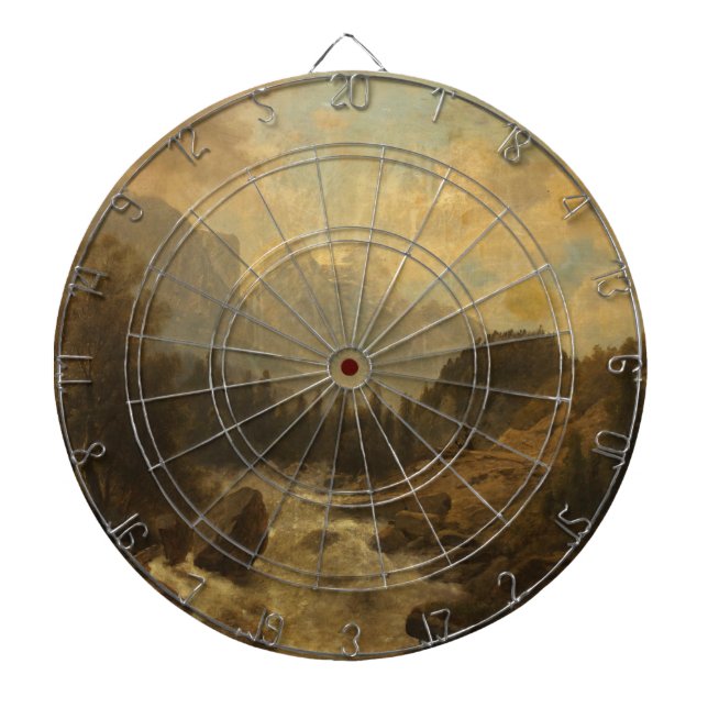 Skogslandskap (av Josef Kriehuber) Darttavla (Framsidan)