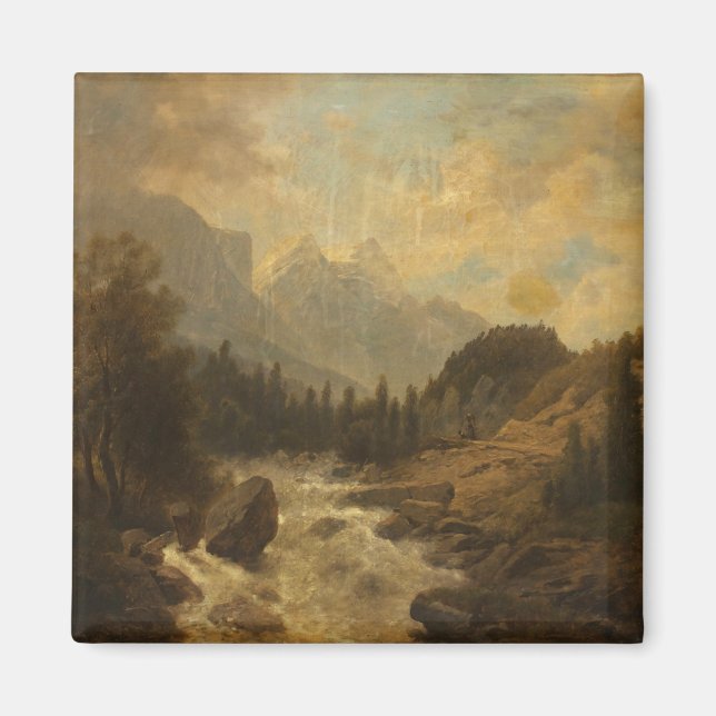 Skogslandskap (av Josef Kriehuber) Magnet (Framsidan)