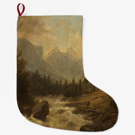 Skogslandskap (av Josef Kriehuber) Stor Julstrumpa