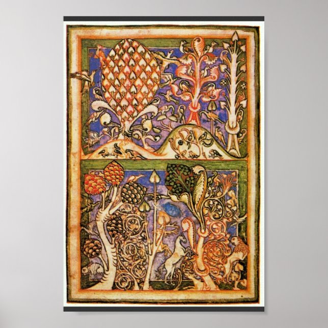 Skogslandskap av Meister der Carmina Burana (BE) Poster (Framsidan)