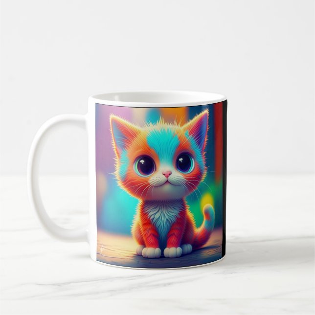 Skogslandskap med skogshöjden Träd Kaffemugg (Vänster)