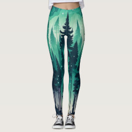 Skogslandskapet gräs leggings