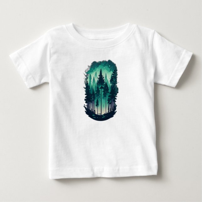 Skogslandskapet gräs t shirt (Framsida)