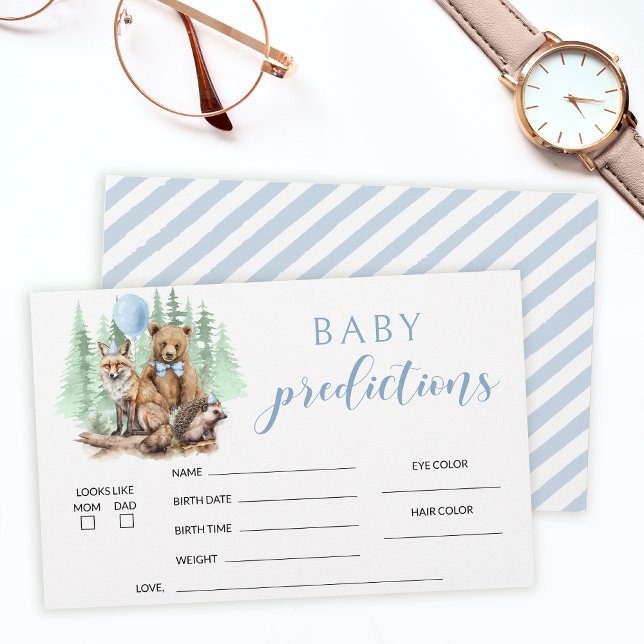 Skogslevande djur baby shower förutspåelser brevpapper (Skapare uppladdad)