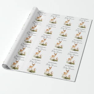 Skogslevande djur Baby Shower Presentpapper