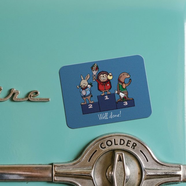 Skogslevande Djur Bra Gjort Gåva Podium Konstverk Magnet (Skapare uppladdad)