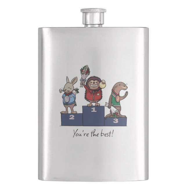 Skogslevande djur Du är bäst! Presentpodium Konst Fickplunta (Framsidan)