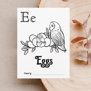 Skogslevande Djurs ABC Målnings Baby Shower Aktivi Vykort