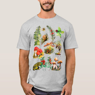 Skogsliv, vild svampar t shirt