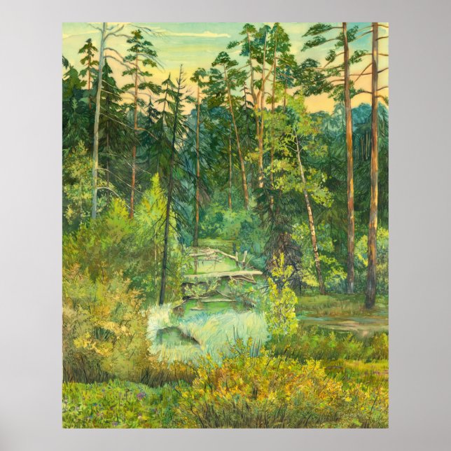 Skogsmålarfärg Poster (Framsidan)