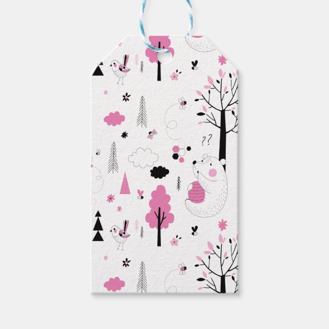 Skogsmark Bear Bee Sweet honey Presentetikett (Framsidan)