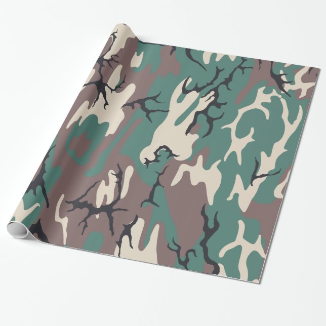 Skogsmark Camo Presentpapper (Utrullad)