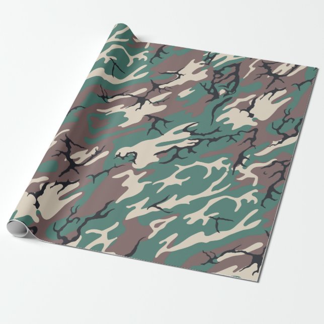 Skogsmark Camo Presentpapper (Utrullad)