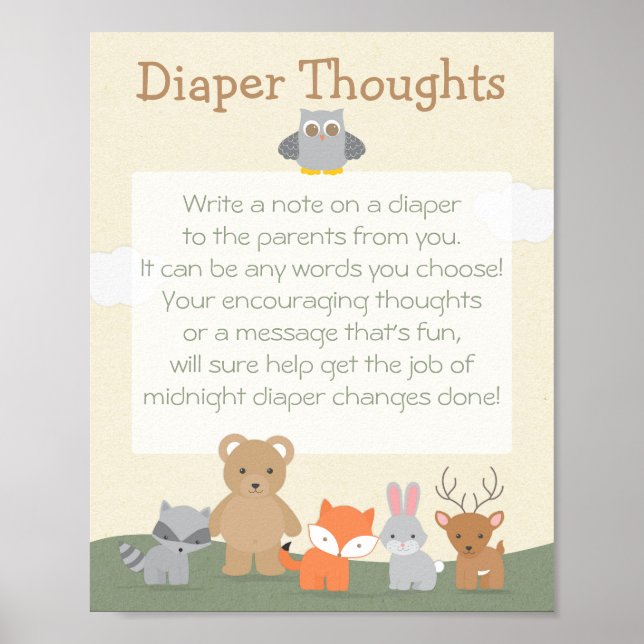Skogsmark "Diaper Thoughts" Poster (Framsidan)