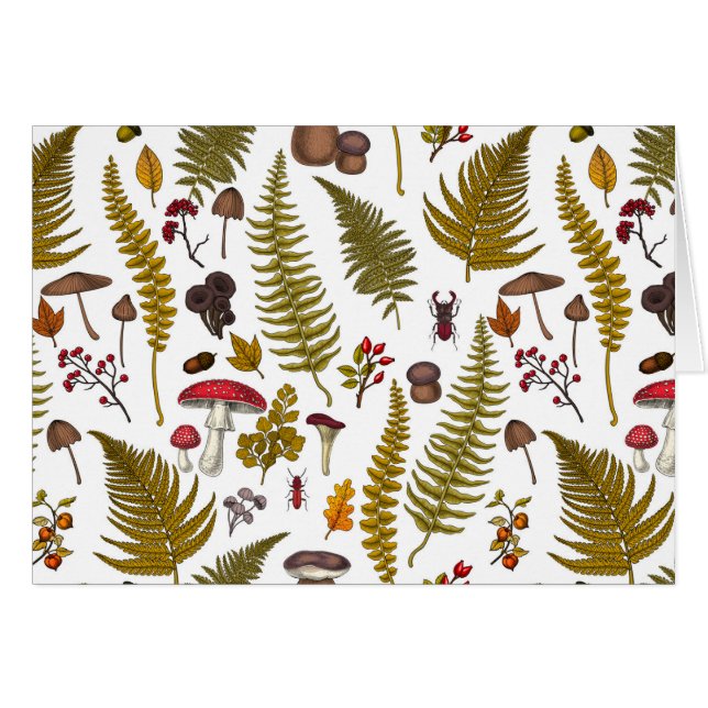 Skogsmark, flora och fauna 2 hälsningskort (Framsidan Horizontal)